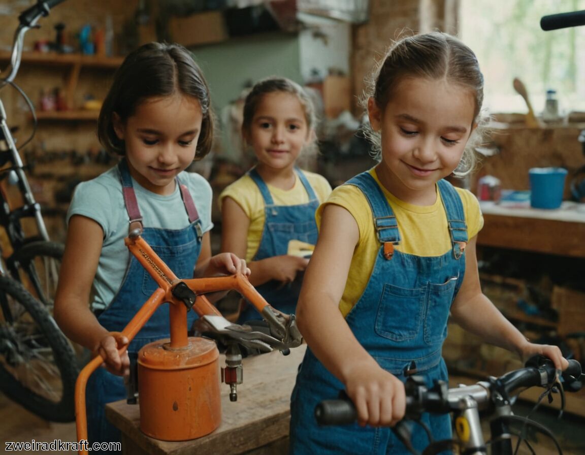 Stelle Fahrradtechnik und -pflege interessant dar - Kinder zum Radsport motivieren